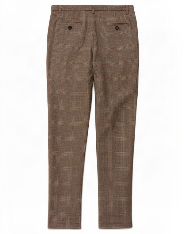 Pantaloni chino da donna Massimo Dutti EU 38 Small W28 L30 Pied de poule grigio