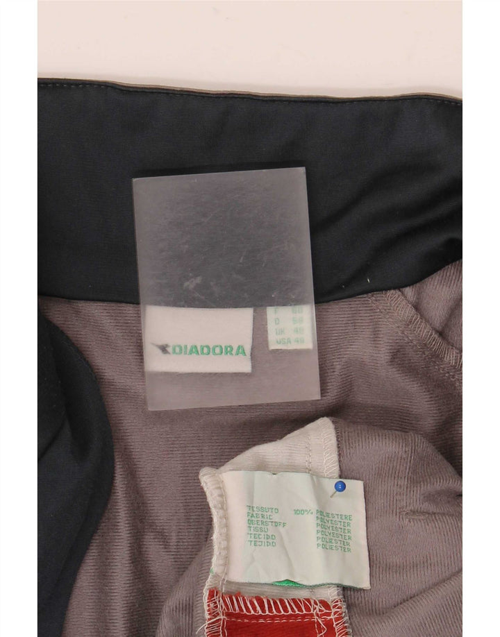 Giacca da tuta da uomo Diadora UK 48 2XL Poliestere color block grigio