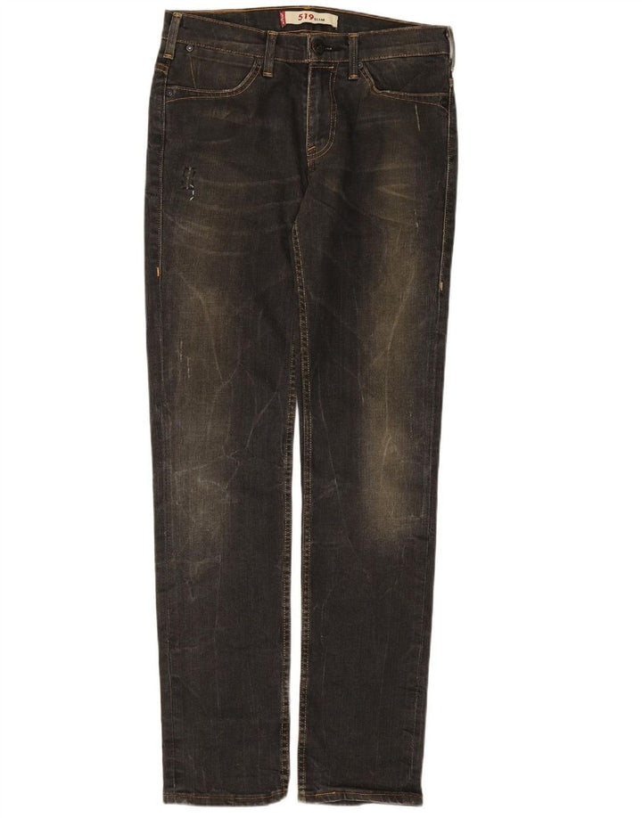LEVI'S Womens 519 Slim Jeans W30 L33 Black
