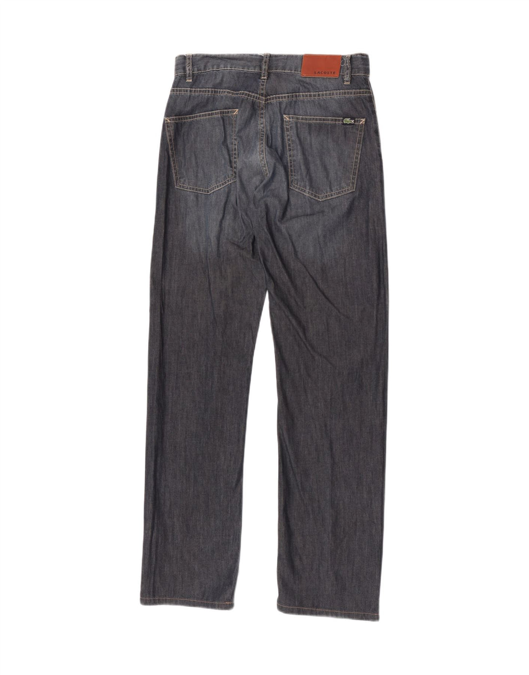 Jeans dritti da donna Lacoste taglia 40 media W30 L32 cotone blu navy