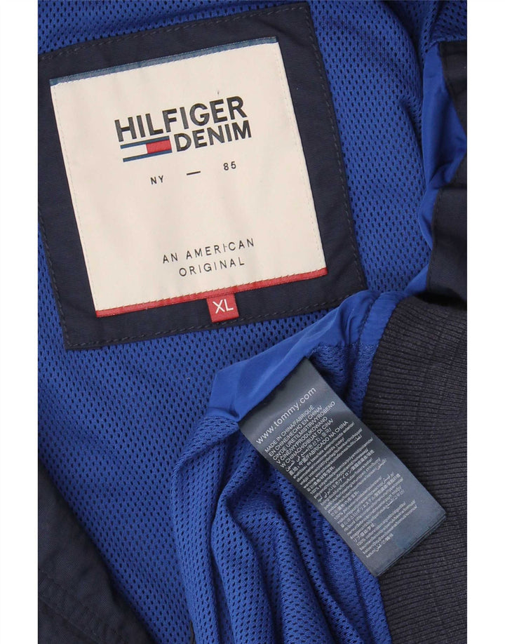 Giubbotto bomber da uomo Tommy Hilfiger UK 42 XL blu navy in poliammide