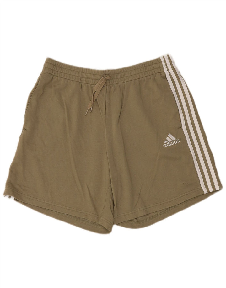 Pantaloncini sportivi da uomo Adidas grandi in cotone kaki