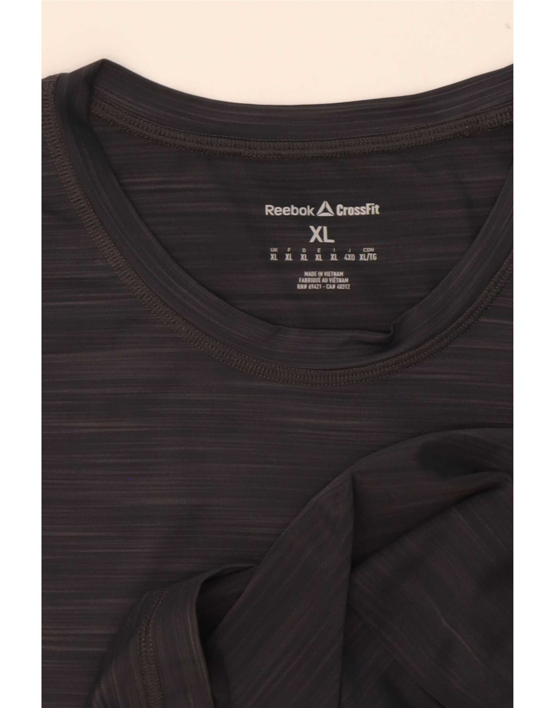 T-shirt Reebok Cross Fit da uomo XL grigia chiazzata