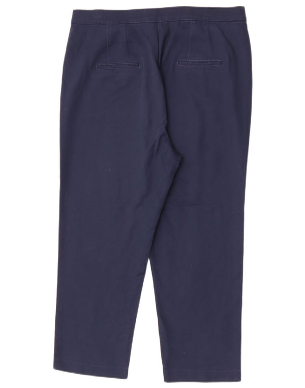Pantaloni chino corti Marks & Spencer da donna UK 16 Large W34 L23 Blu navy