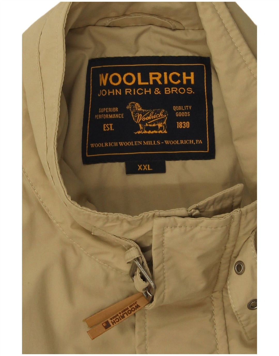 Giacca militare da uomo Woolrich UK 44 2XL Nylon beige