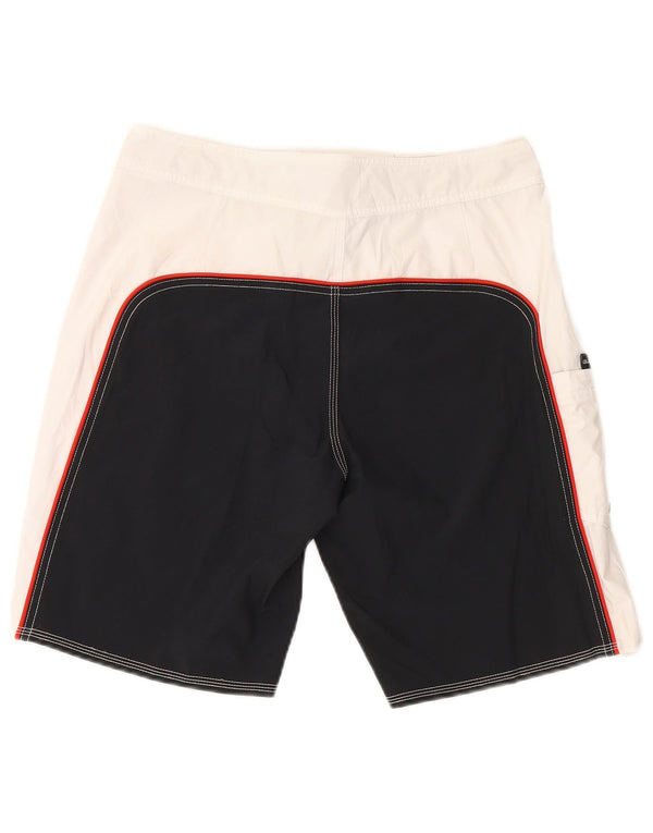 Pantaloncini da bagno Quiksilver Surfsilk da uomo piccoli bianchi color block
