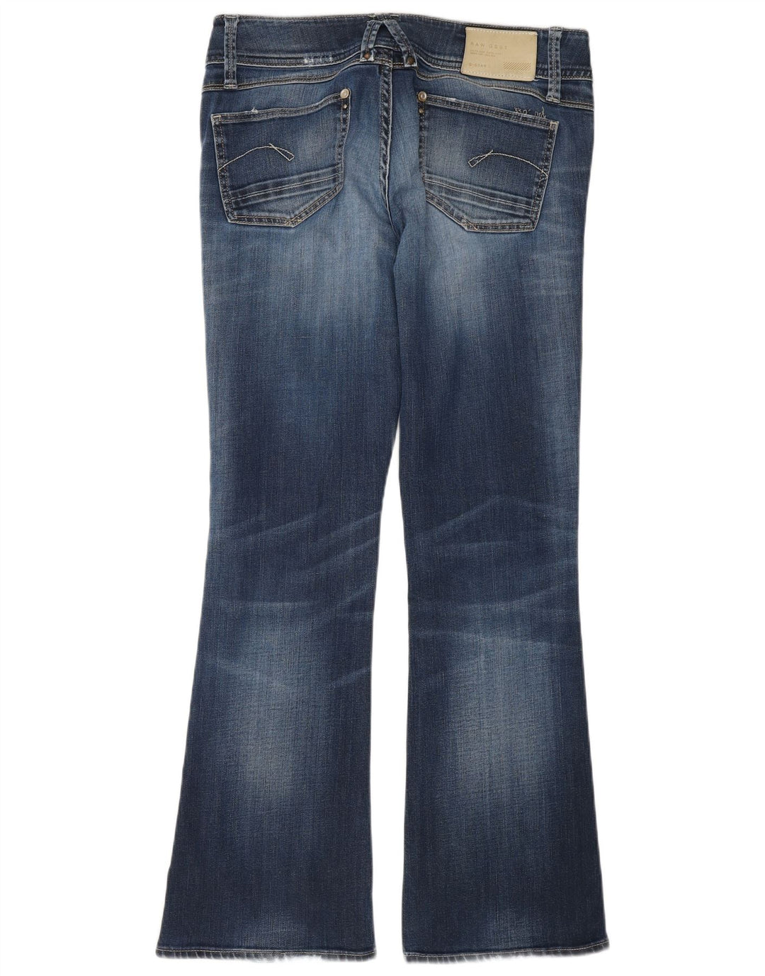 Jeans bootcut invecchiati a vita bassa da donna G-Star W29 L32 cotone blu