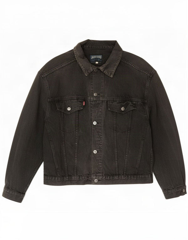 Giacca di jeans da uomo Jack & Jones UK 40 grande nera
