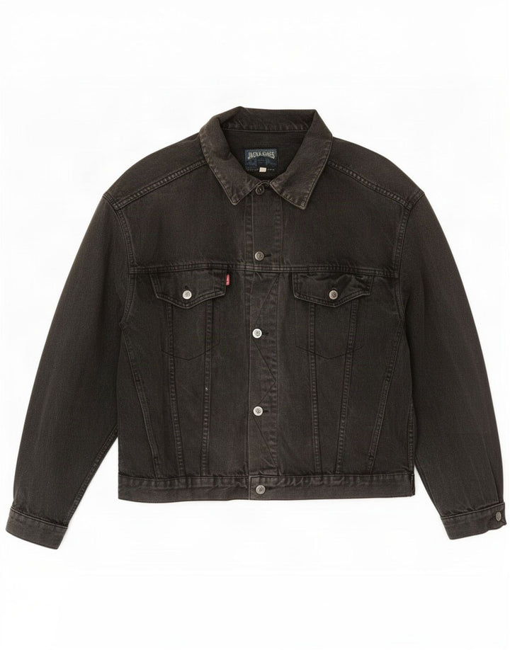 Giacca di jeans da uomo Jack & Jones UK 40 grande nera