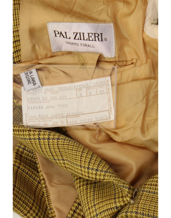 Giacca blazer da uomo a 2 bottoni Pal Zileri IT 50 grande pied de poule verde