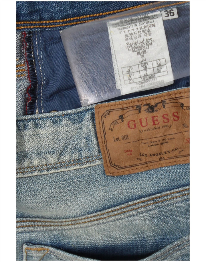 Jeans dritti da uomo Guess W36 L34 cotone blu