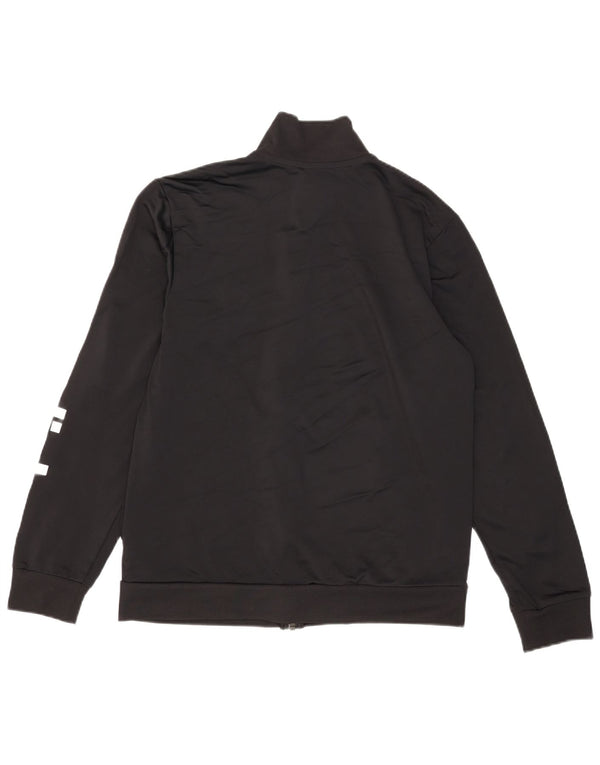 Giacca da tuta grafica da uomo Adidas UK 44/46 grande poliestere nero