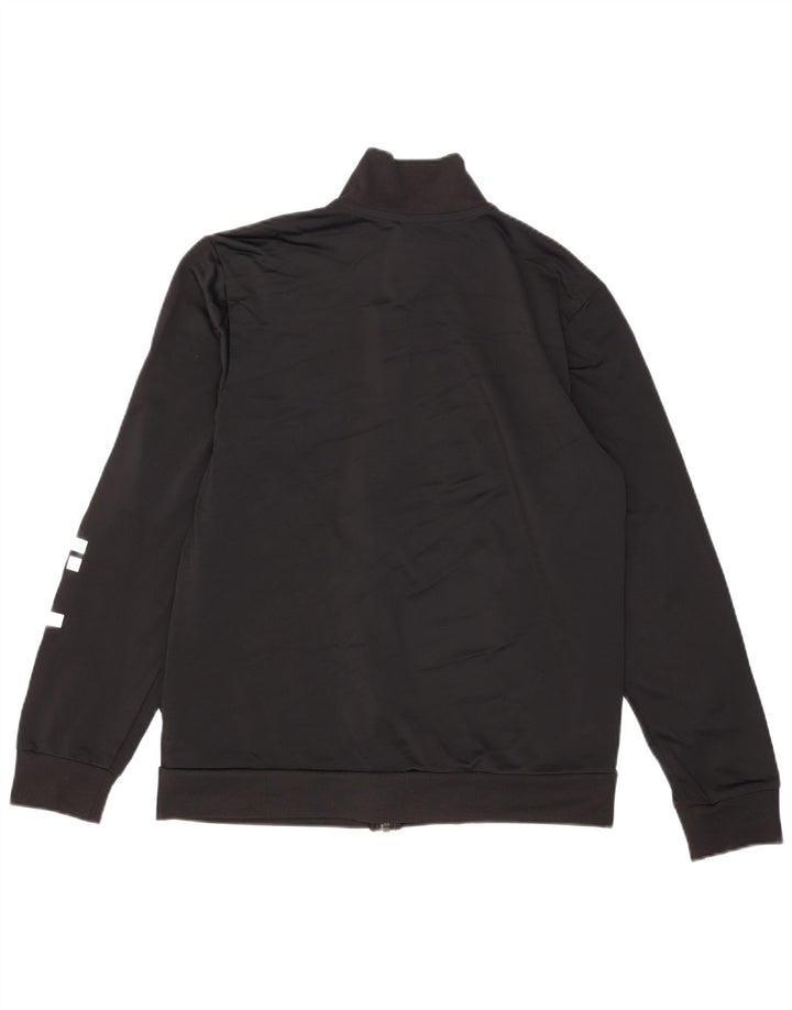 Giacca da tuta grafica da uomo Adidas UK 44/46 grande poliestere nero