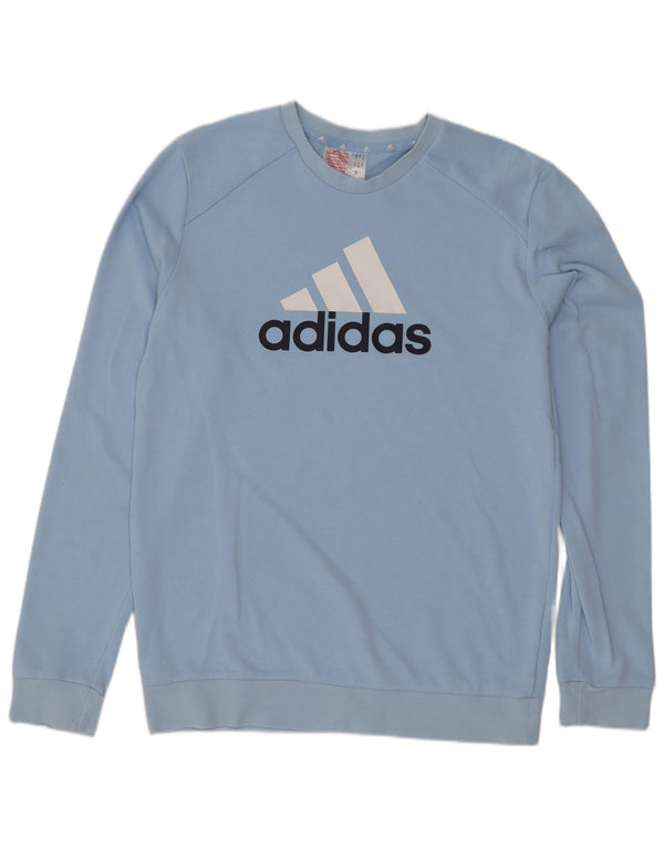 Felpa grafica Adidas da ragazzo 15-16 anni in cotone blu