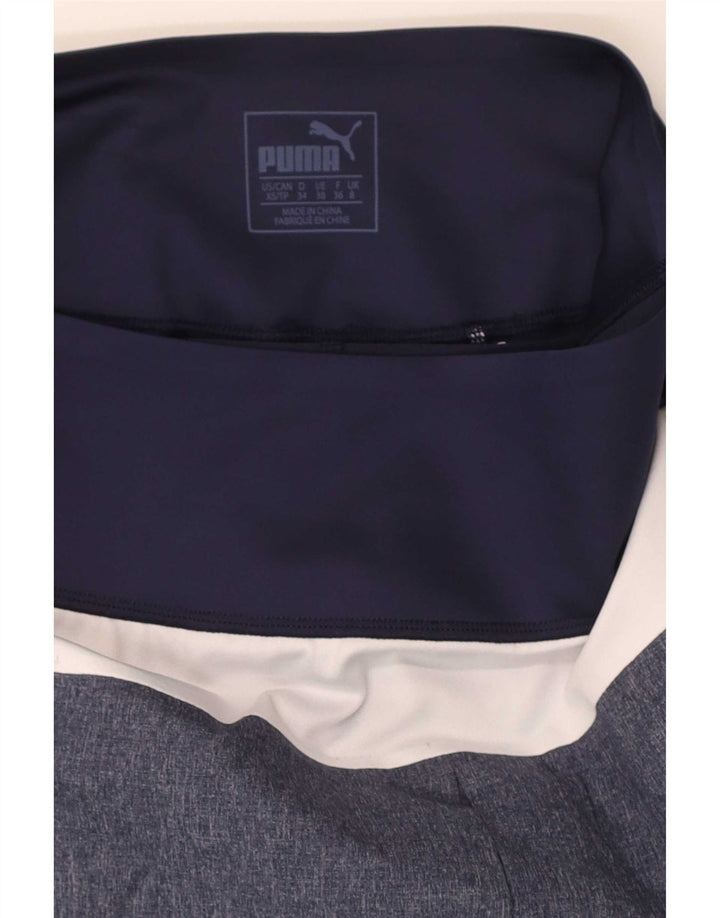 Puma Womens Skort UK 8 Small Blu Colourblock Poliestere Sportivo
