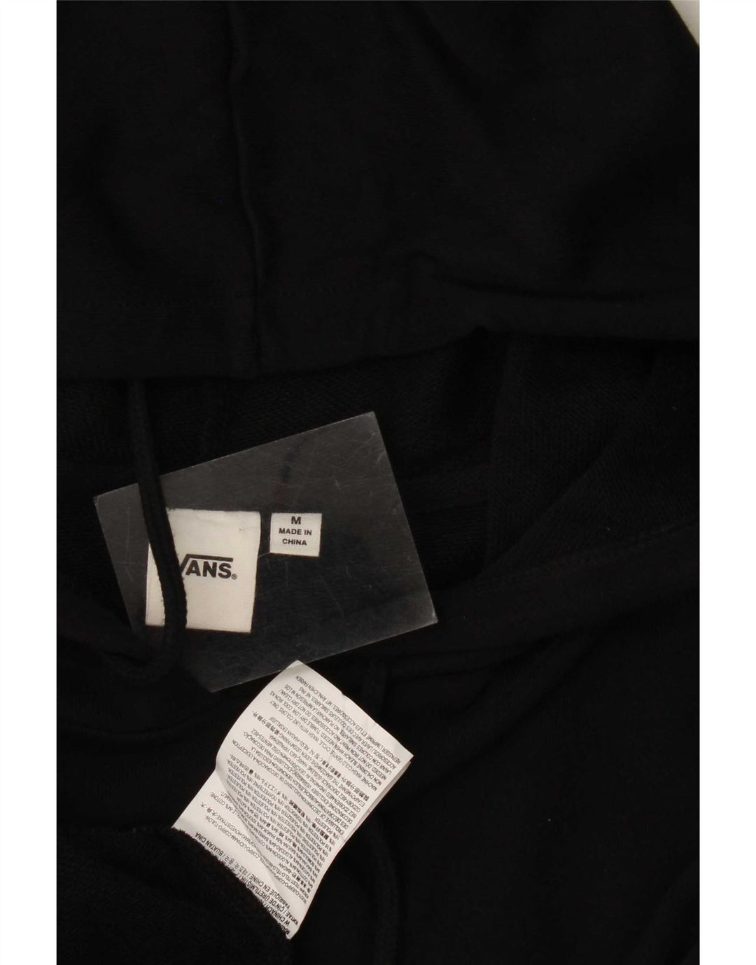 Felpa con cappuccio grafica da uomo di Vans, cotone geometrico nero medio