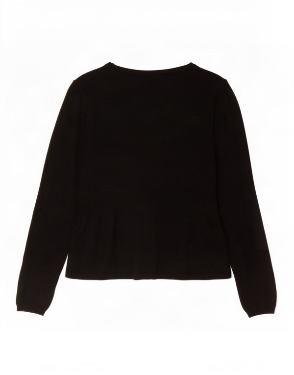 Maglione cardigan da donna Marks & Spencer UK 14 Viscosa nera media