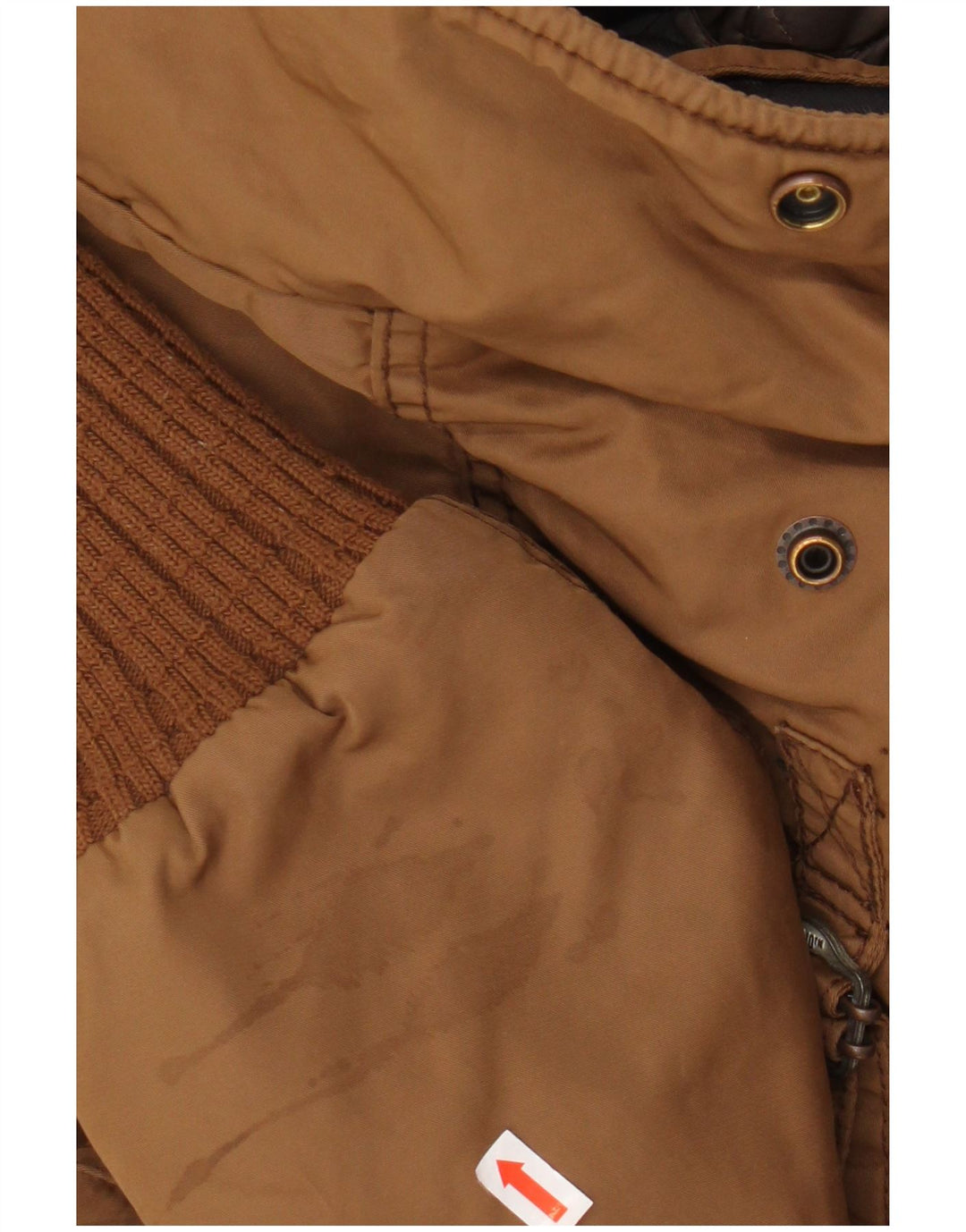 Giacca parka militare con cappuccio da donna KHUJO UK 14 poliestere marrone medio