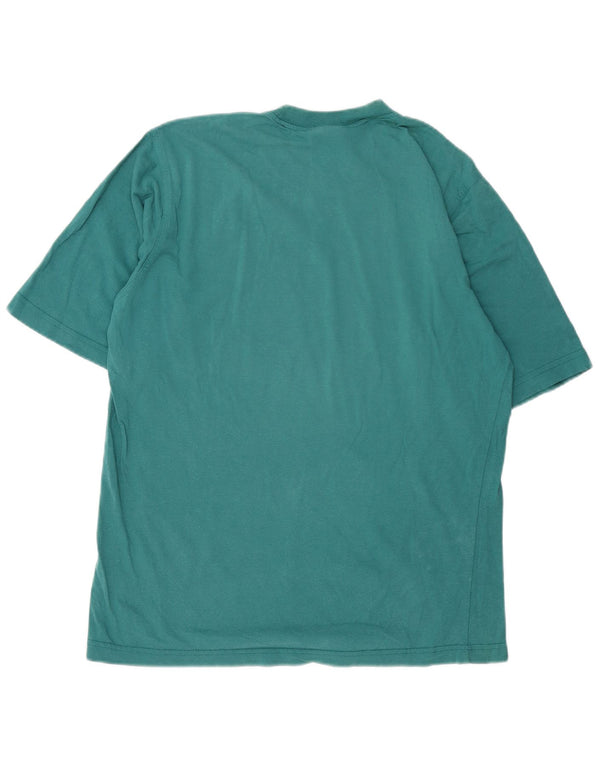 T-shirt grafica da uomo Adidas Top UK 40/42 cotone blu medio