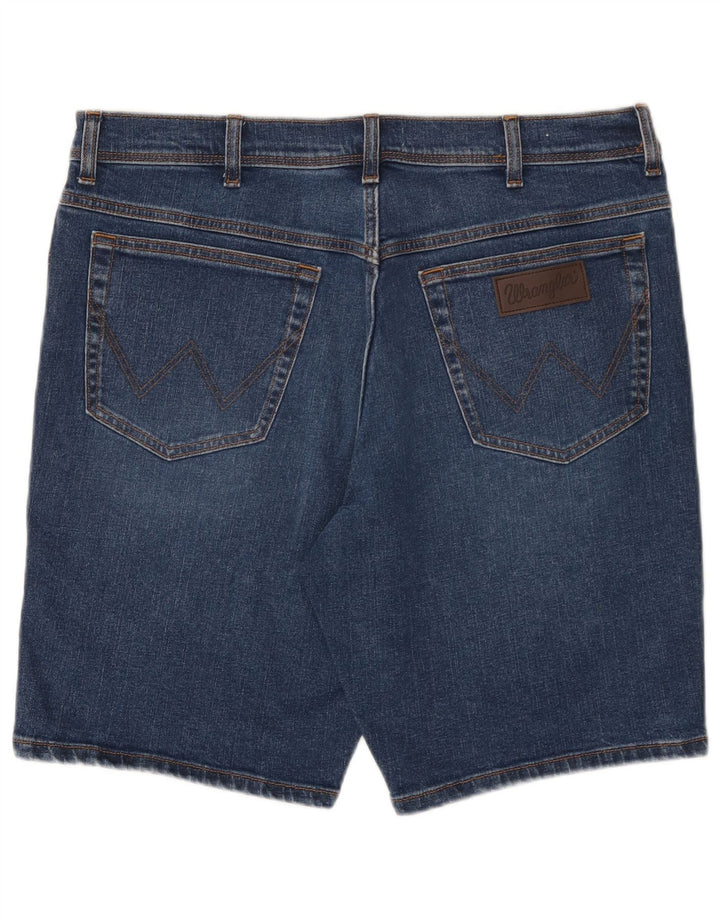 Pantaloncini di jeans da uomo Wrangler W36 grandi in cotone blu navy