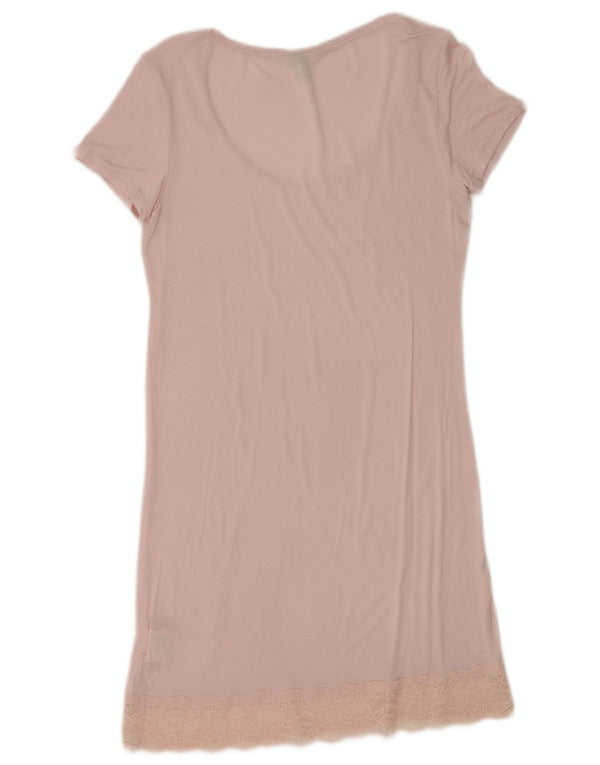 Abito a trapezio da donna Benetton UK 8 Small in viscosa rosa