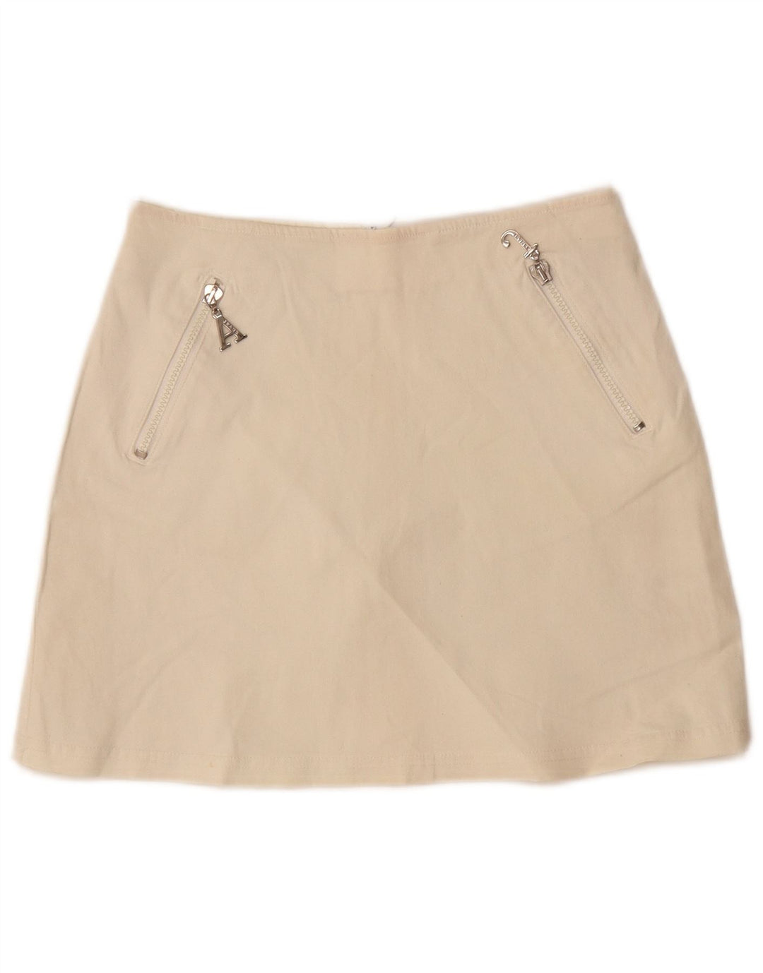 Minigonna a vita alta da donna Armani IT 40 piccola W24 cotone bianco