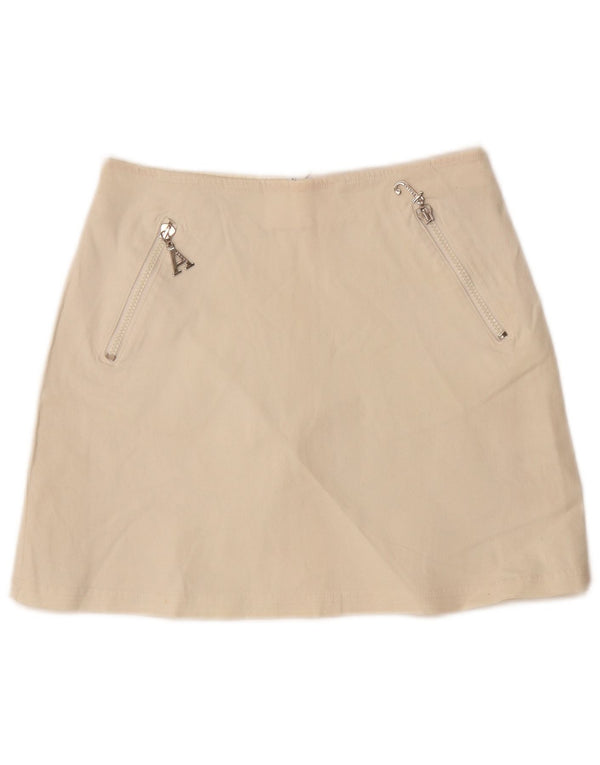 Minigonna a vita alta da donna Armani IT 40 piccola W24 cotone bianco