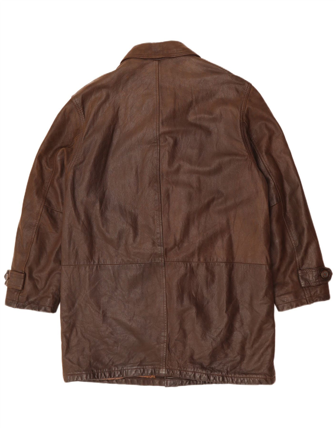 Cappotto in pelle da uomo Green Leaves UK 40 Grande pelle marrone