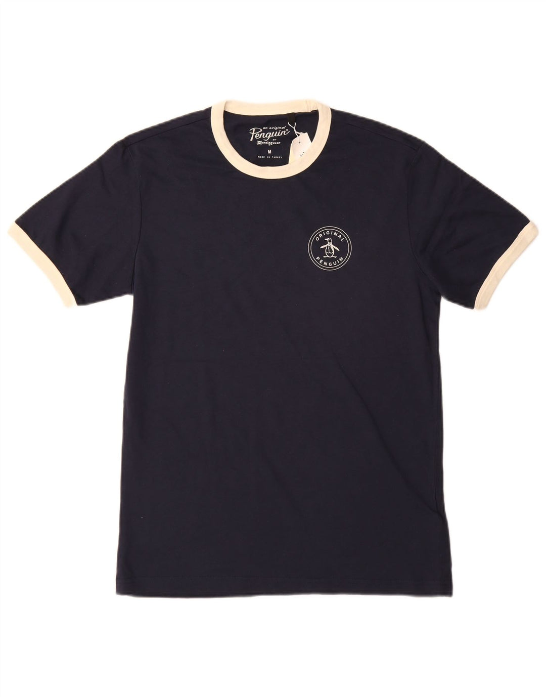 T-shirt da uomo Penguin Top in cotone blu navy medio