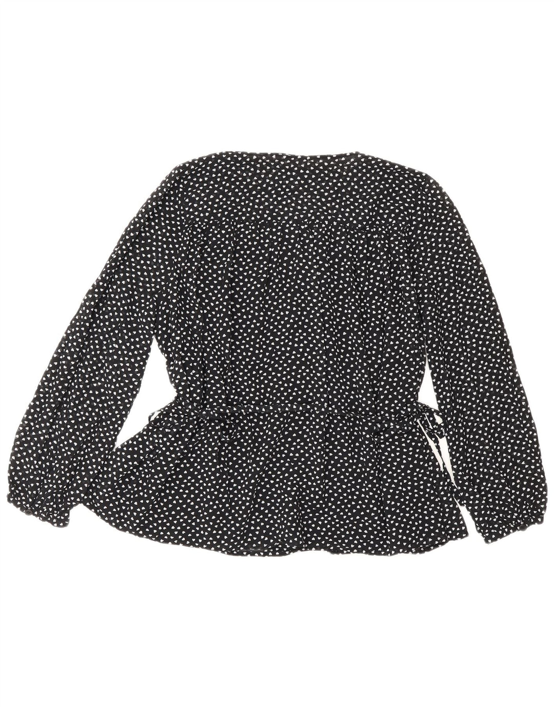 Camicetta da donna Whistles UK 10 Piccolo cuore in poliestere maculato nero