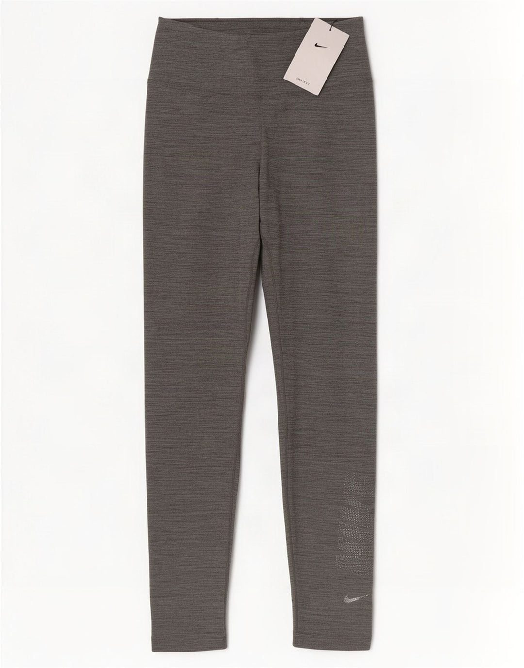 Leggings grafici Nike Dri Fit da donna UK 4 XS poliestere chiazzato grigio