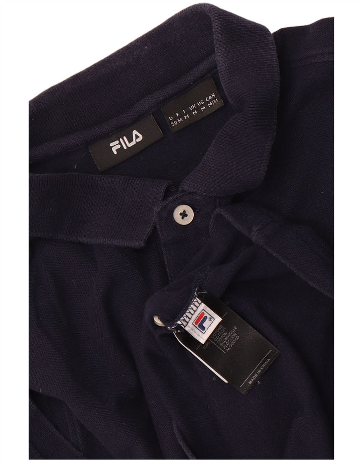 Polo da uomo Fila in cotone blu navy medio