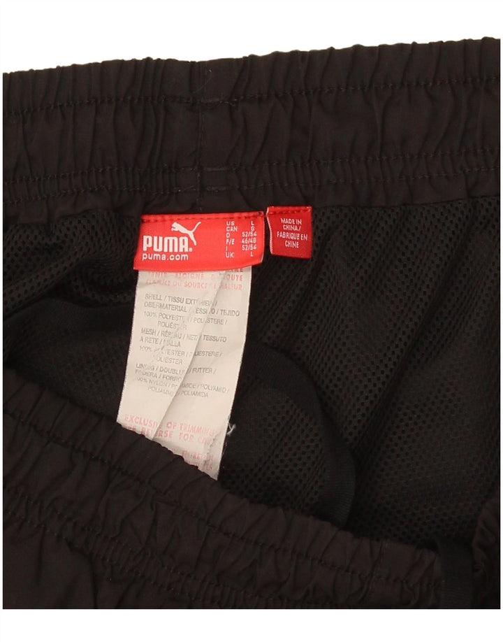 Pantaloni da tuta grafica da uomo Puma Large neri in poliestere