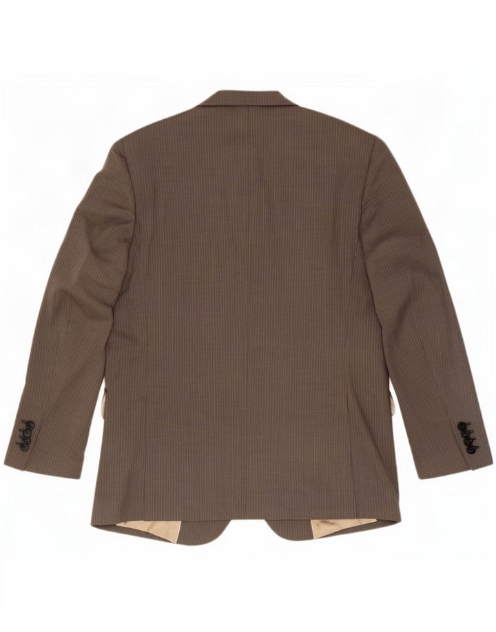 Giacca blazer da uomo a 2 bottoni Massimo Dutti EU 54 XL lana gessata grigia