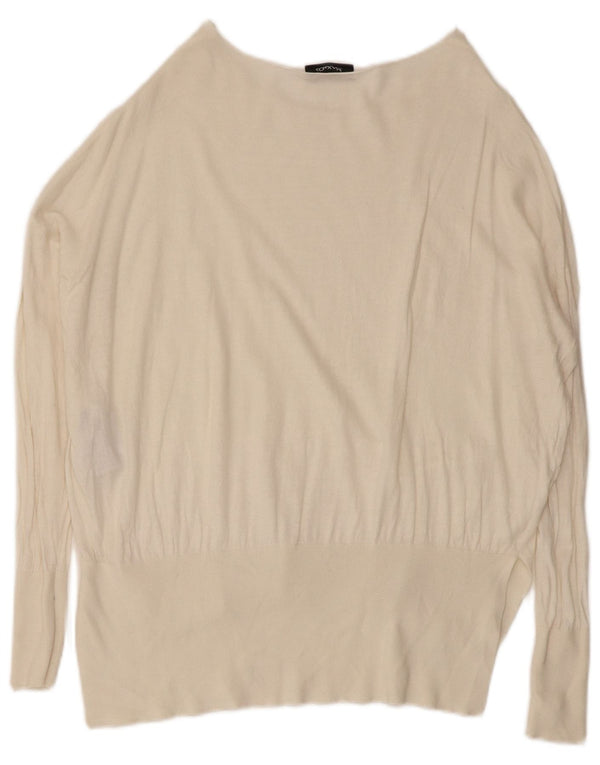 Max & Co. Maglione oversize da donna con scollo a barca UK 10 Small Bianco sporco