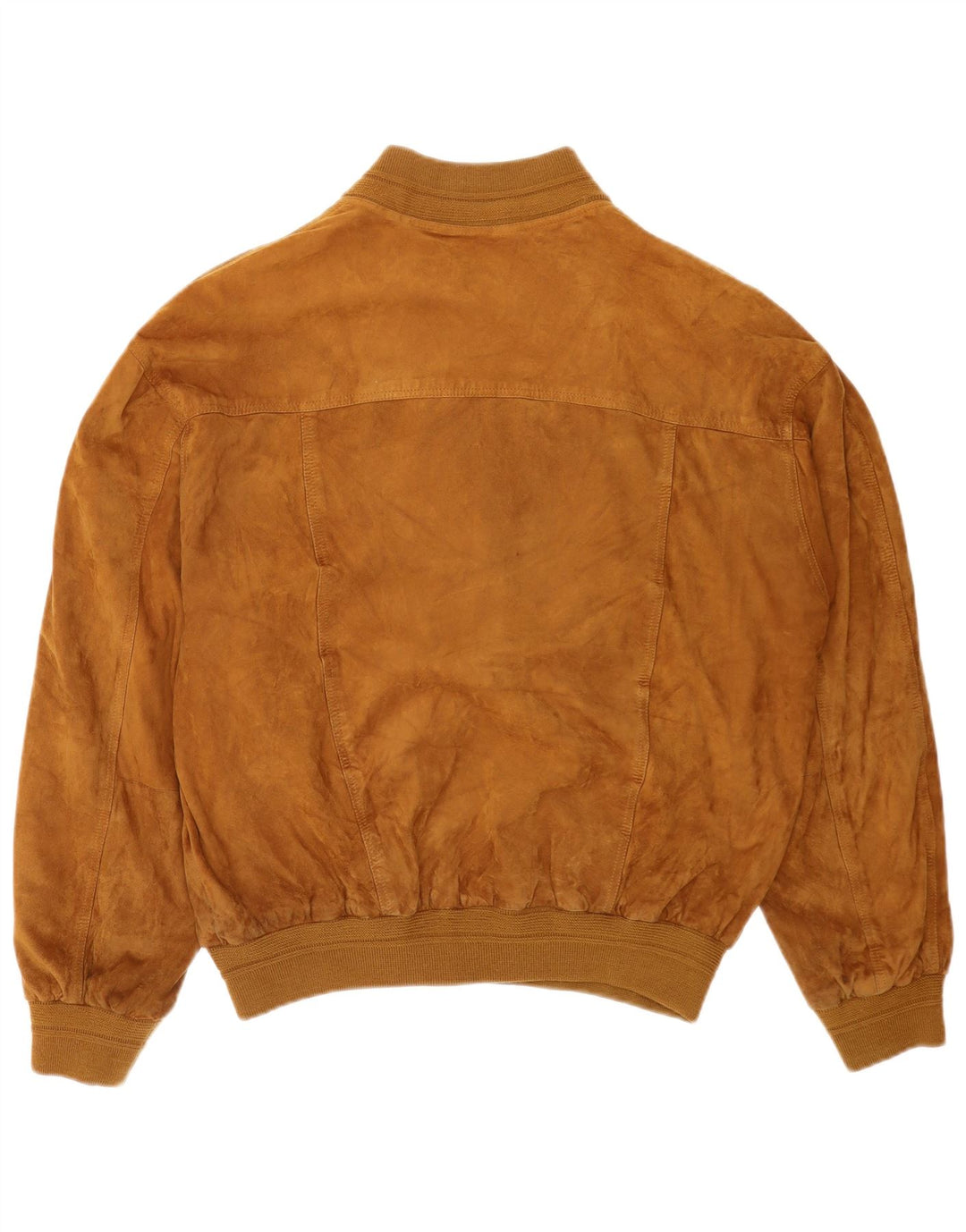 Giubbotto bomber vintage in pelle scamosciata da uomo IT 56 2XL in pelle beige