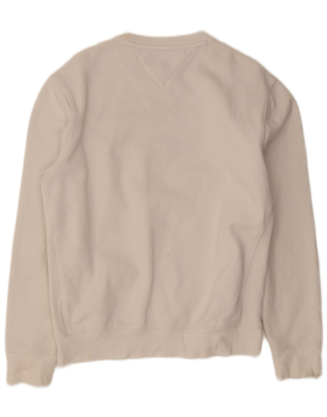 Tommy Hilfiger Felpa grafica da uomo Maglione piccolo cotone bianco