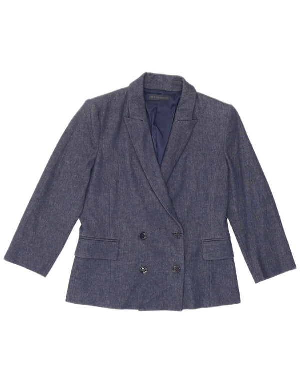 Giacca Blazer Doppiopetto Donna Trussardi Manica 3/4 IT 42 Blu Medio