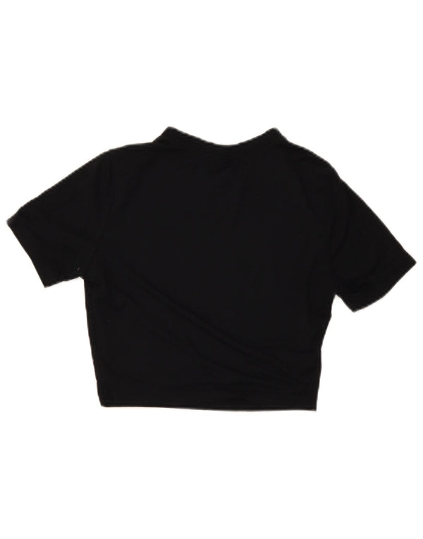 T-shirt grafica Nike da donna, vestibilità slim, corta, UK 8, piccola, nera, modale