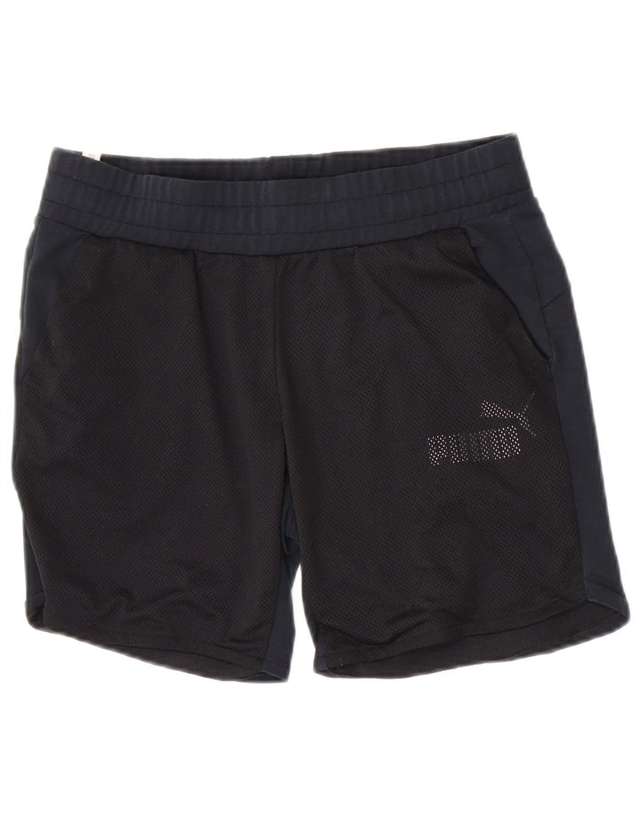 Pantaloncini sportivi da donna Puma UK 12 Medium Blu Navy Colourblock Poliestere
