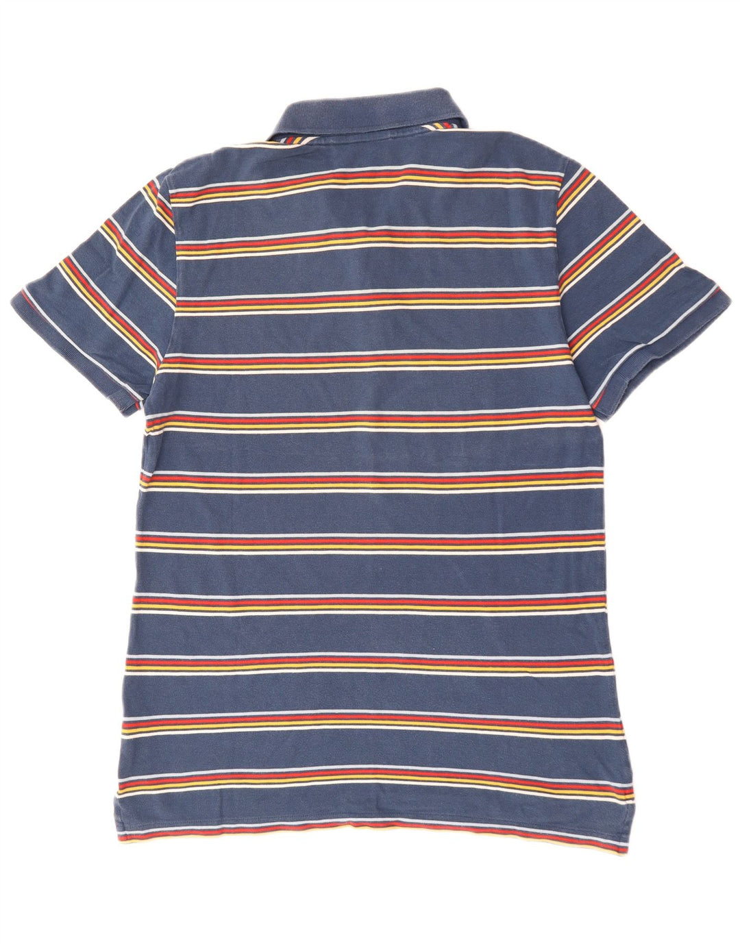 Polo da uomo Puma Large in cotone a righe blu navy