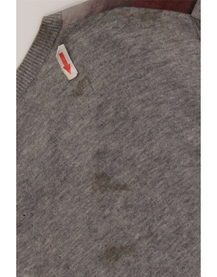 Maglione maglione da donna con scollo a barca Jigsaw UK 16 grande multicolore