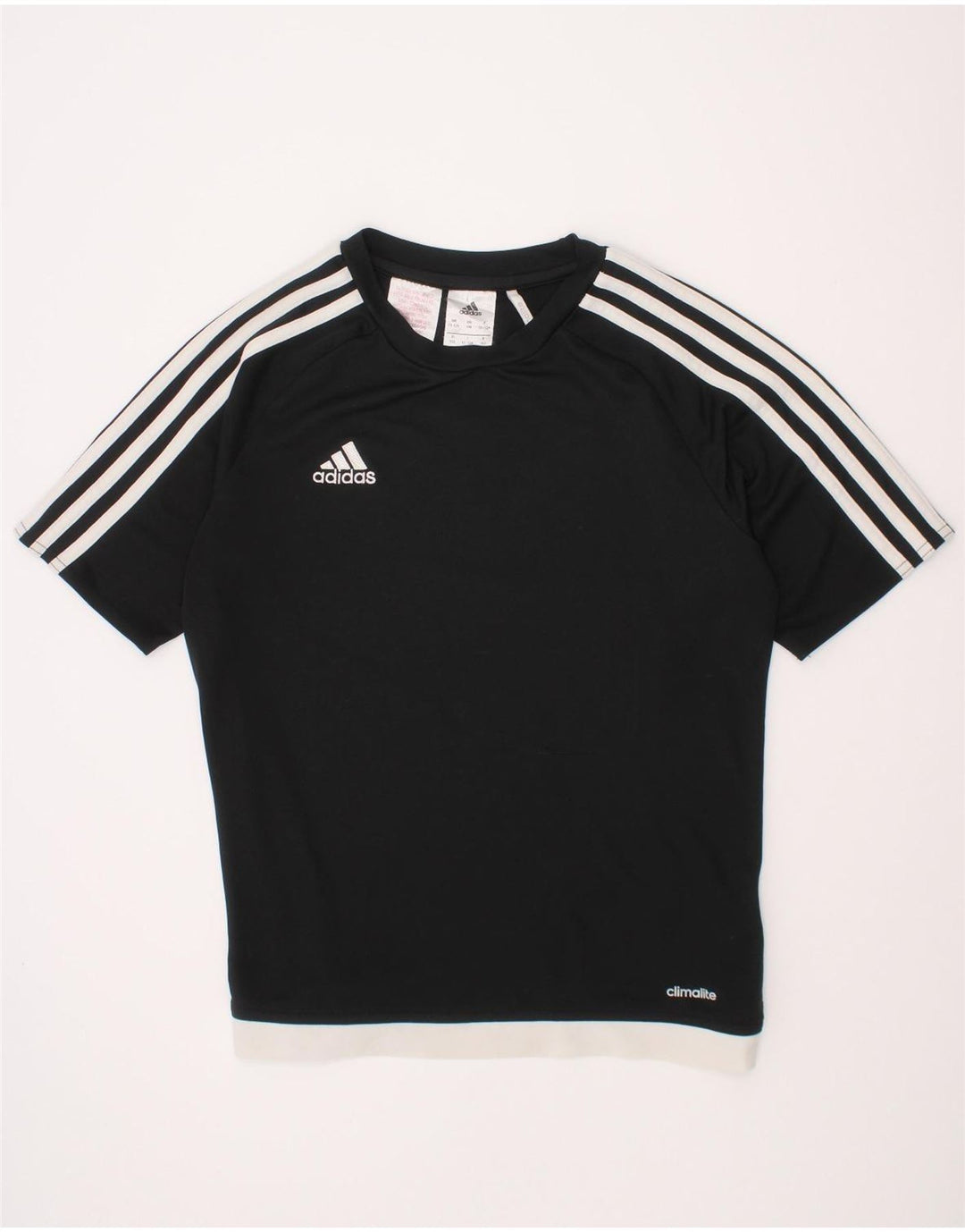 T-shirt ADIDAS da ragazzo Climalite 11-12 anni in poliestere color block nero