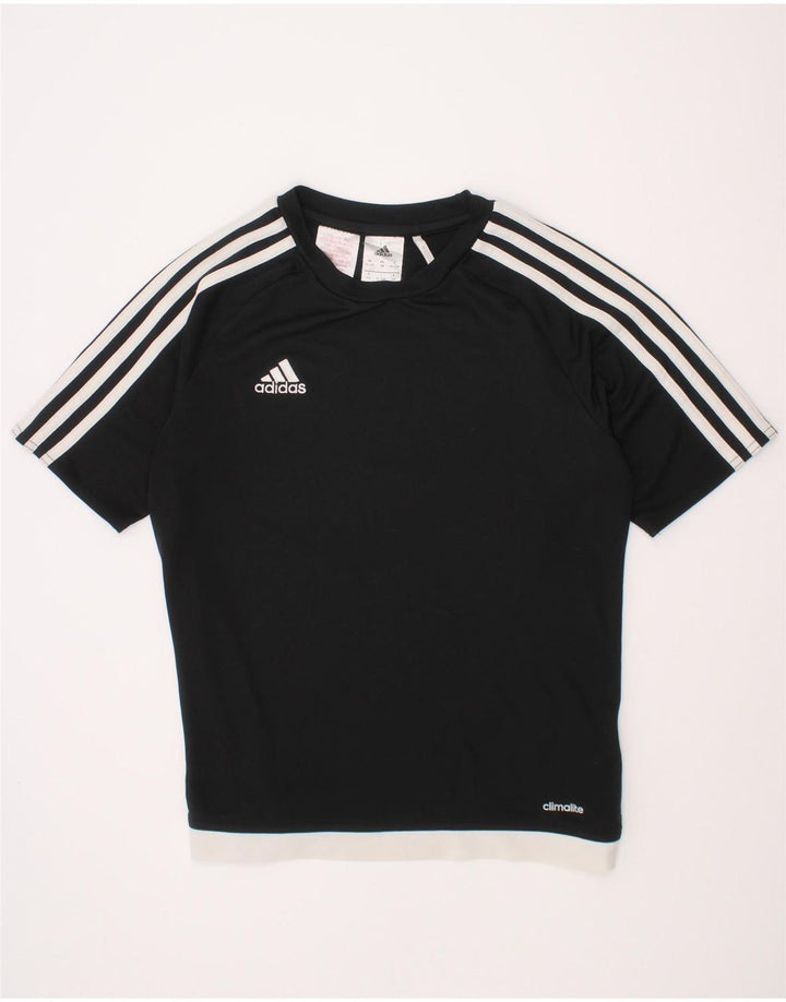 T-shirt ADIDAS da ragazzo Climalite 11-12 anni in poliestere color block nero