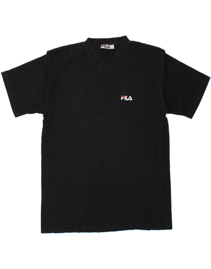 FILA Mens T-Shirt Top XL Black Cotton Vintage Fila and Second-Hand Fila from Messina Hembry 