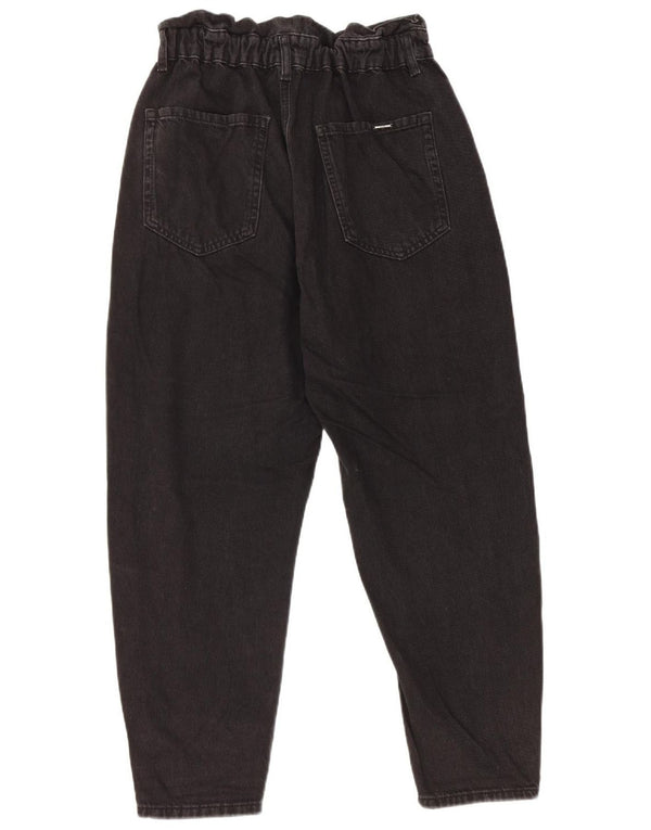 Jeans Zara da donna a vita alta EU 38 Small W28 L25 cotone nero