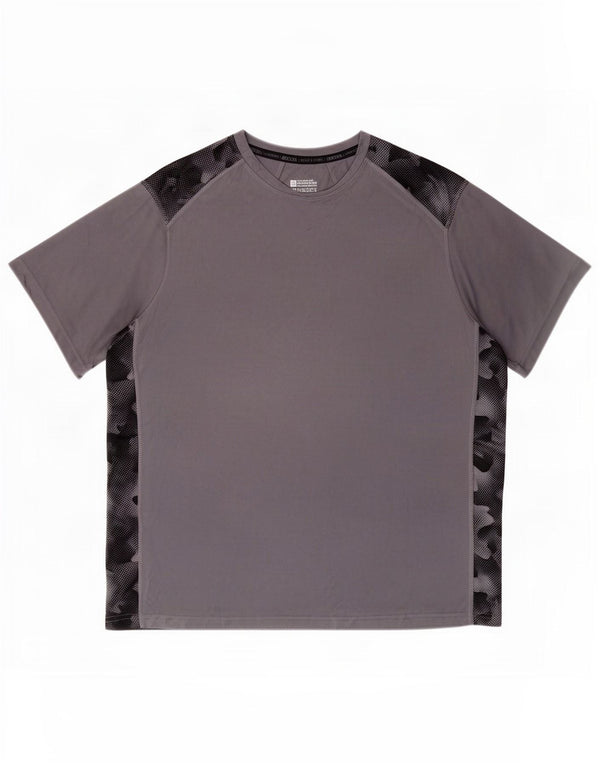 T-shirt da uomo Mountain Warehouse Top 2XL Poliestere mimetico grigio