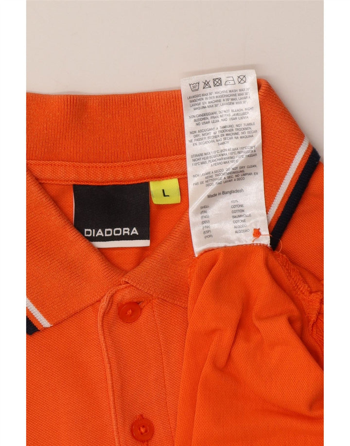 Polo Uomo DIADORA Large in Cotone Arancio