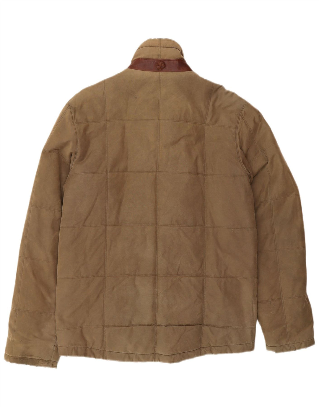 TIMBERLAND Mens Padded Jacket UK 36 Small Brown Cotton