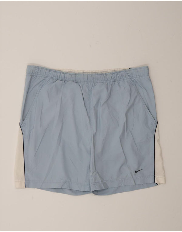 Pantaloncini sportivi da uomo Nike Large in nylon color block blu